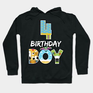 Toy Funny 4th Birthday Story B-day Gift For Boys Kids Hoodie